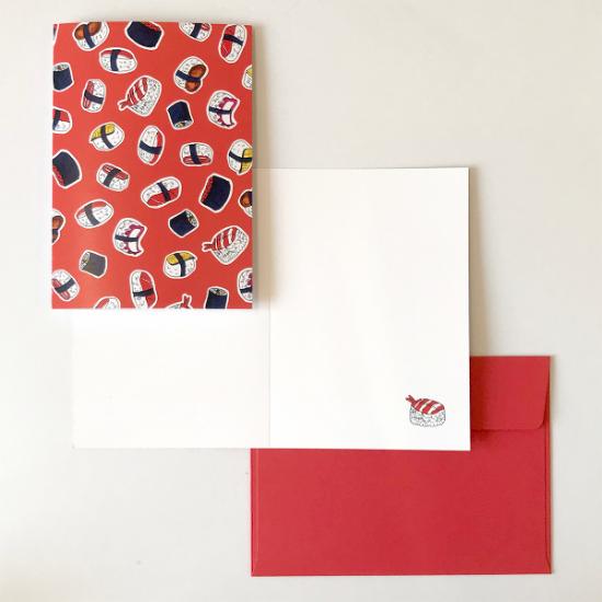 Greeting Card - Crimson Sushi