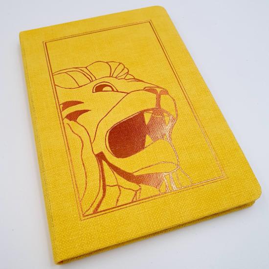 A5 Merlion Fabric Notebook (Yellow)