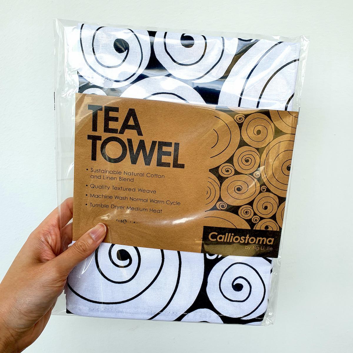 Tea Towel - Black Calliostoma