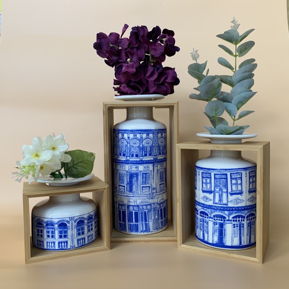 Vase Set of 3 – Shophouse Windows II