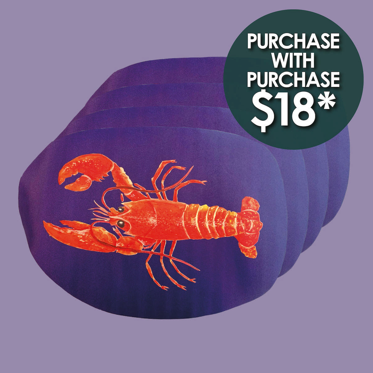 Dining Mat Set of 4 – Lobster