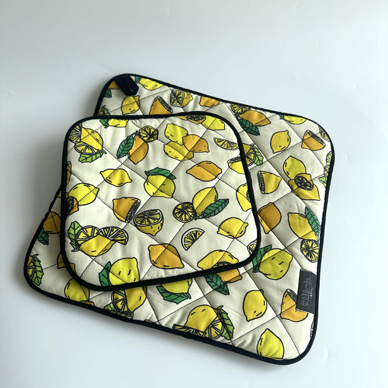 Pot Holder Set – Lemons Beige