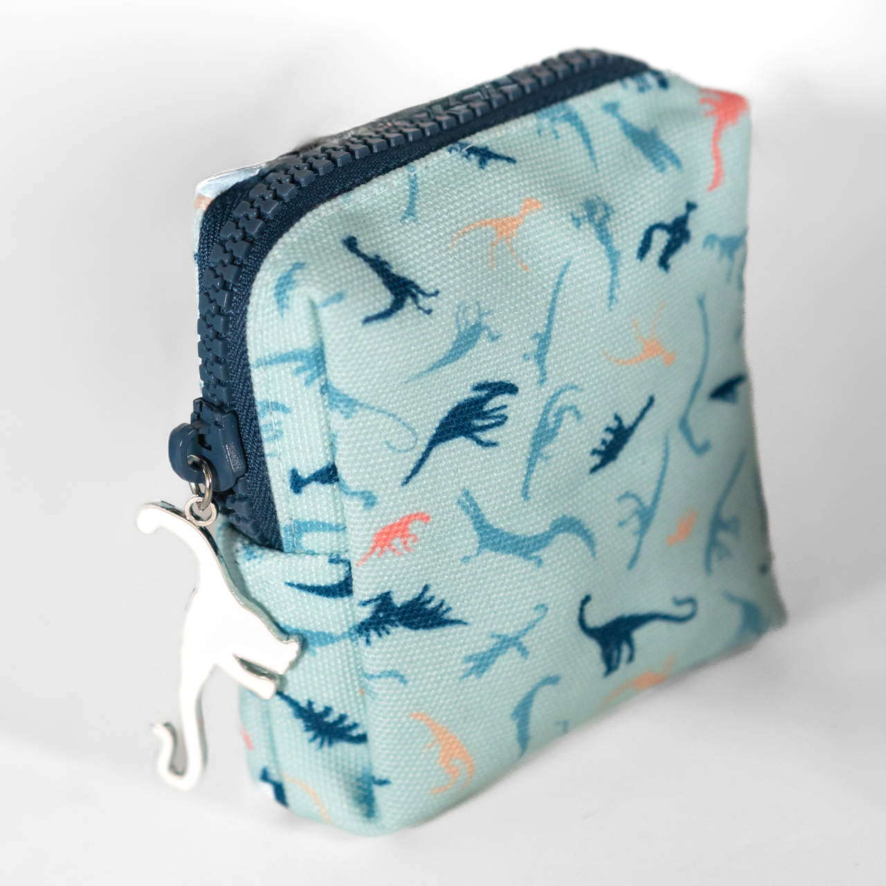 STITCH Square Pouch – Dino light blue