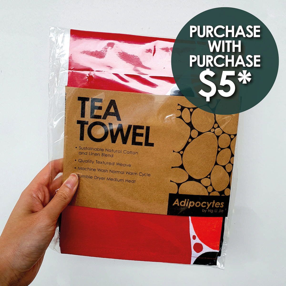 Tea Towel - Red Adipocytes