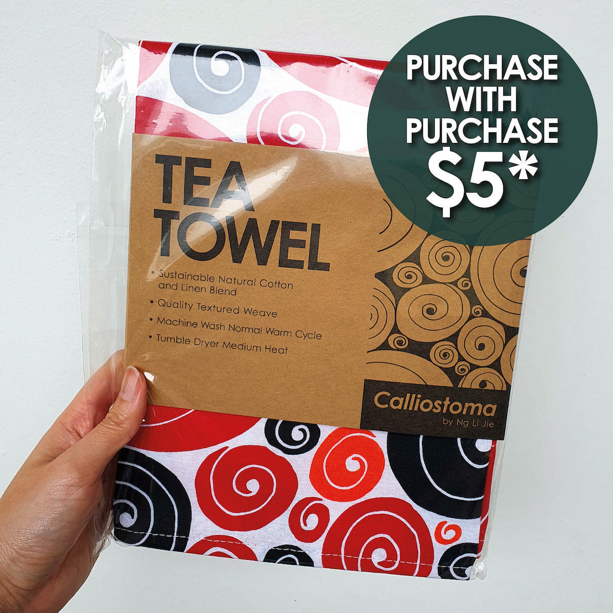 Tea Towel - Red Calliostoma