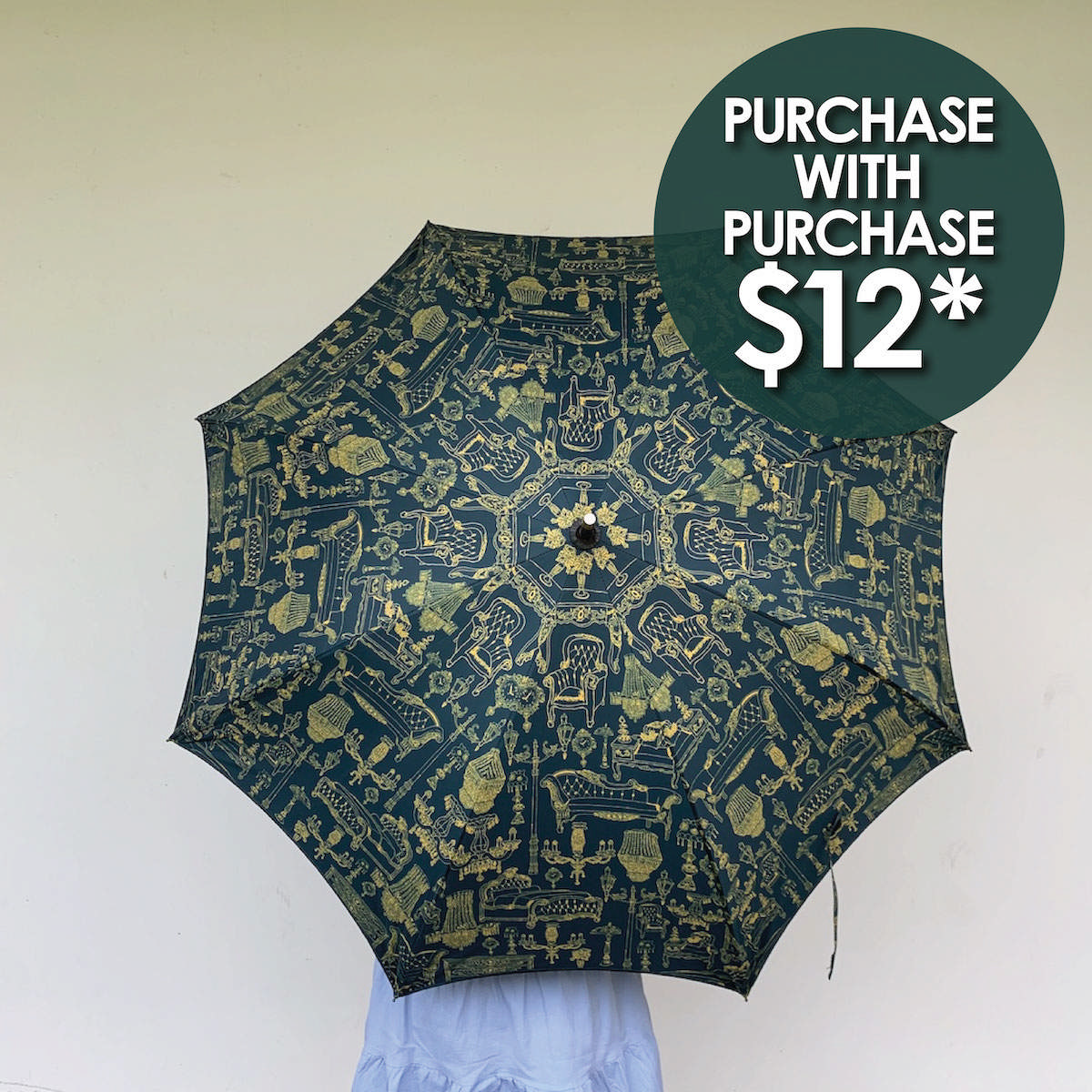 Crescent Umbrella – Vintage Motif