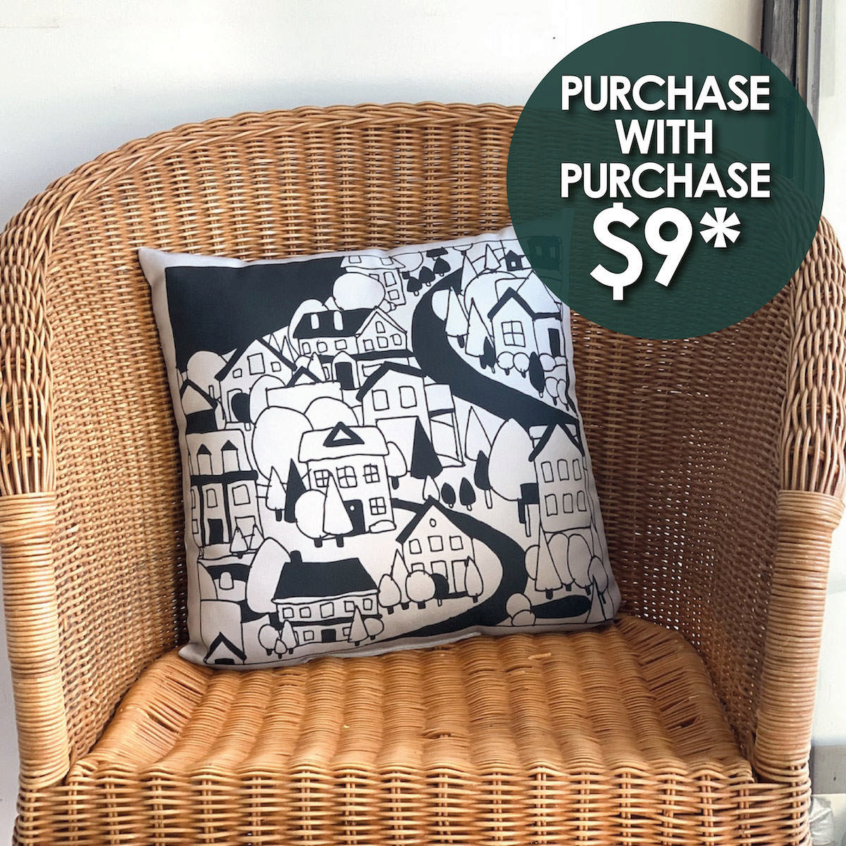 Cushion with insert – Grey Houses