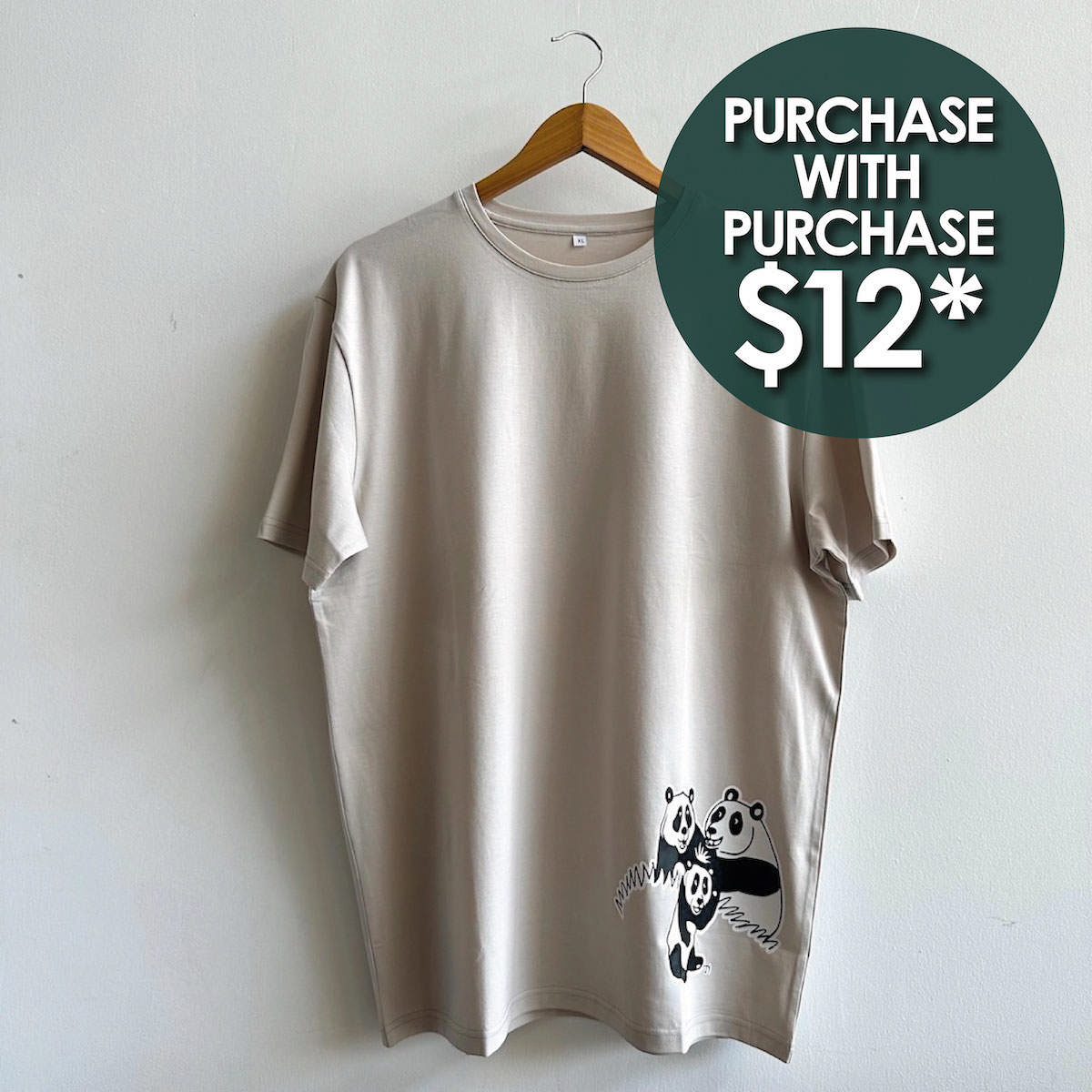 TAF Tees Grey – Adult M (Panda)
