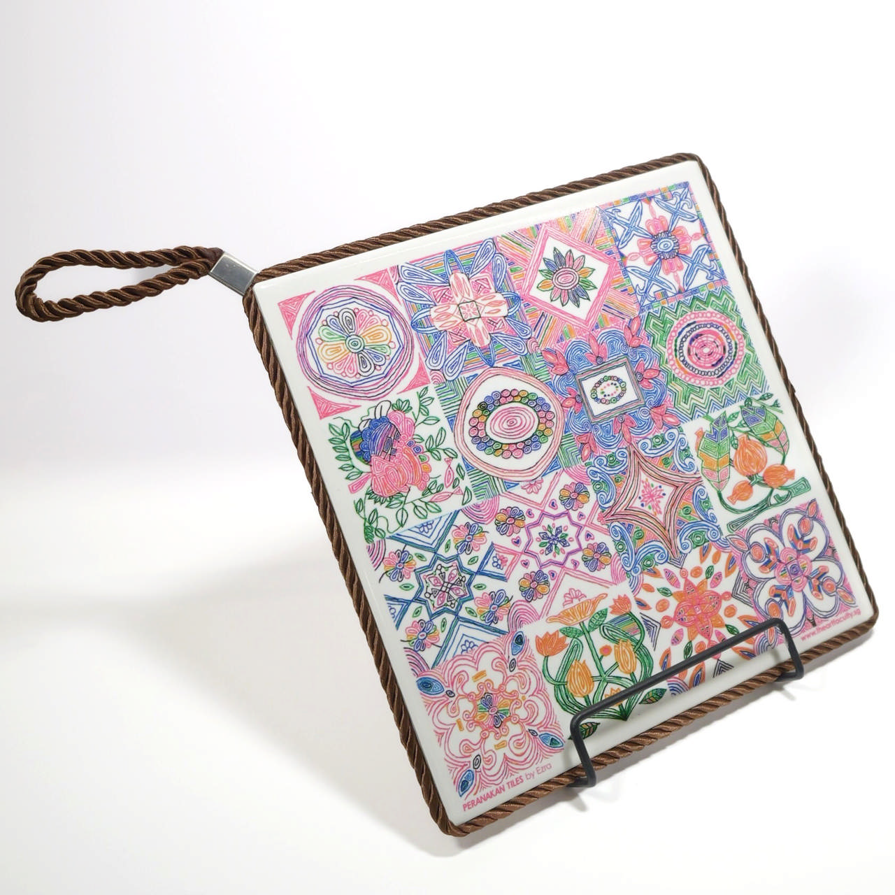 Ceramic Pot Holder - Peranakan Tiles