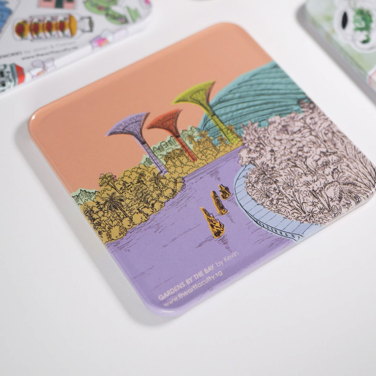 Magnet Coasters - Gardens by Bay (coloured)