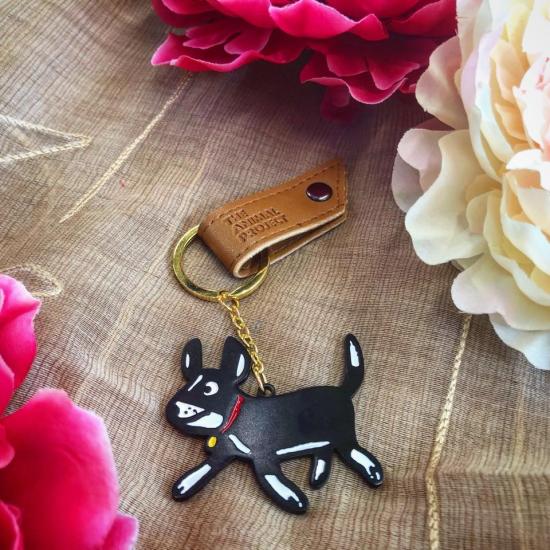 Dog Keychain – Red & Gold Edition