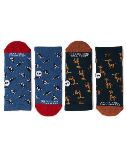 TAP Socks (Babies) - Giraffe & Penguin