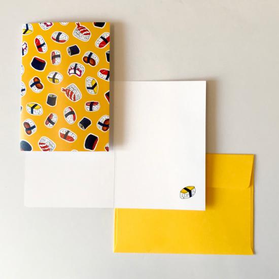 Greeting Card - Yellow Sushi