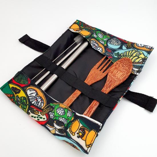 Cutlery Set with Pouch - Hawker Food