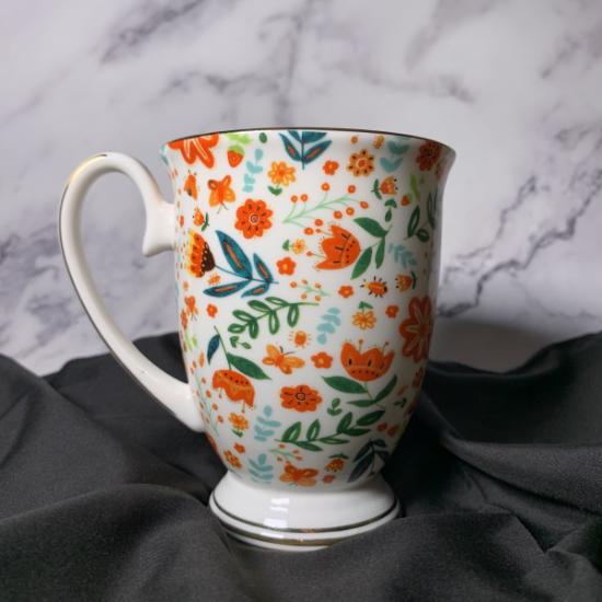 Porcelain Cup Set of 2 – Summer on White