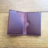 Leather Card Holder – Brown & Burgundy Unicorn
