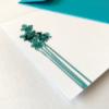 Greeting Card - Teal Orchids