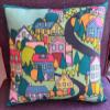Cushion with insert – Colourful Houses
