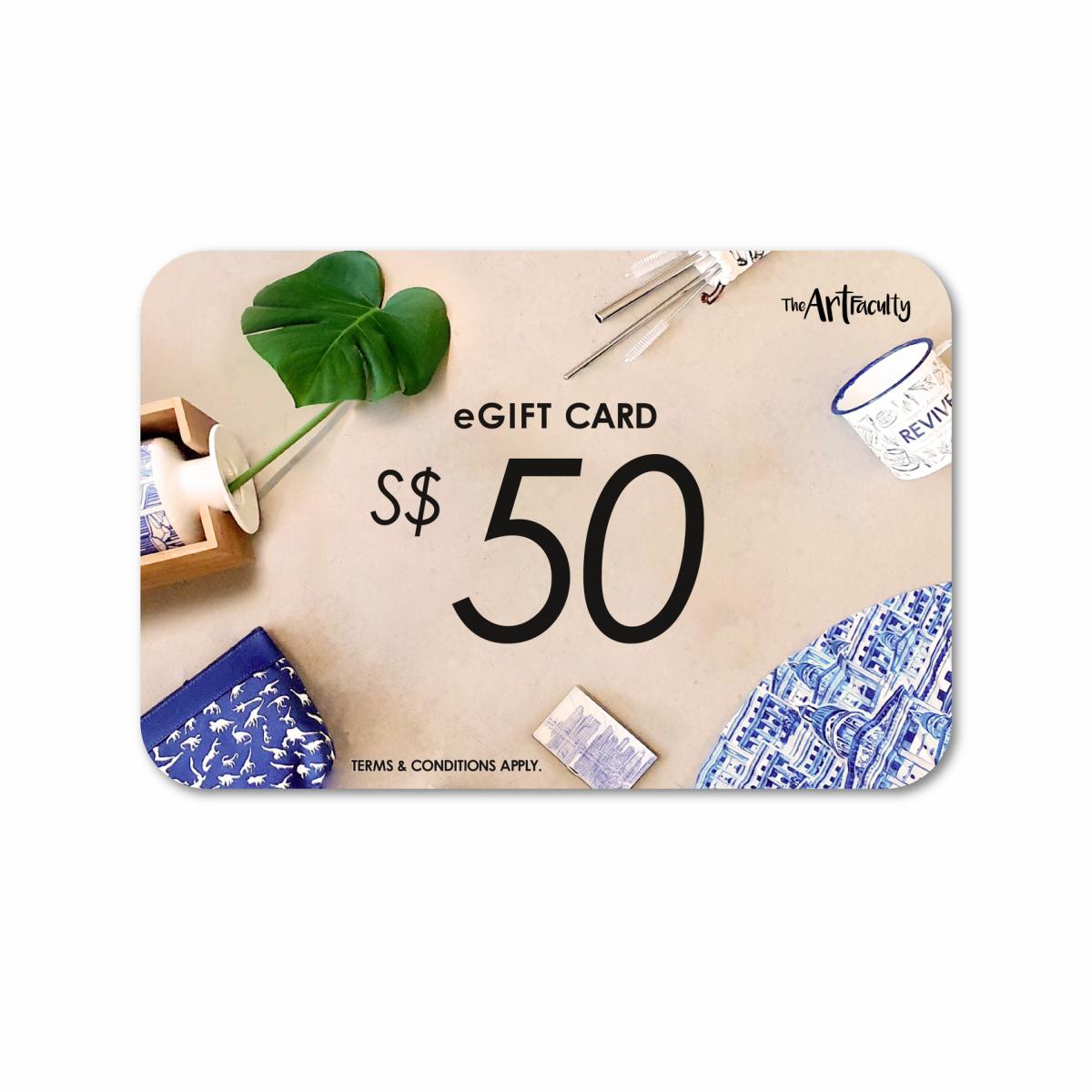 e-Gift Card - $50 (ONLY for redemption at www.theartfaculty.sg)