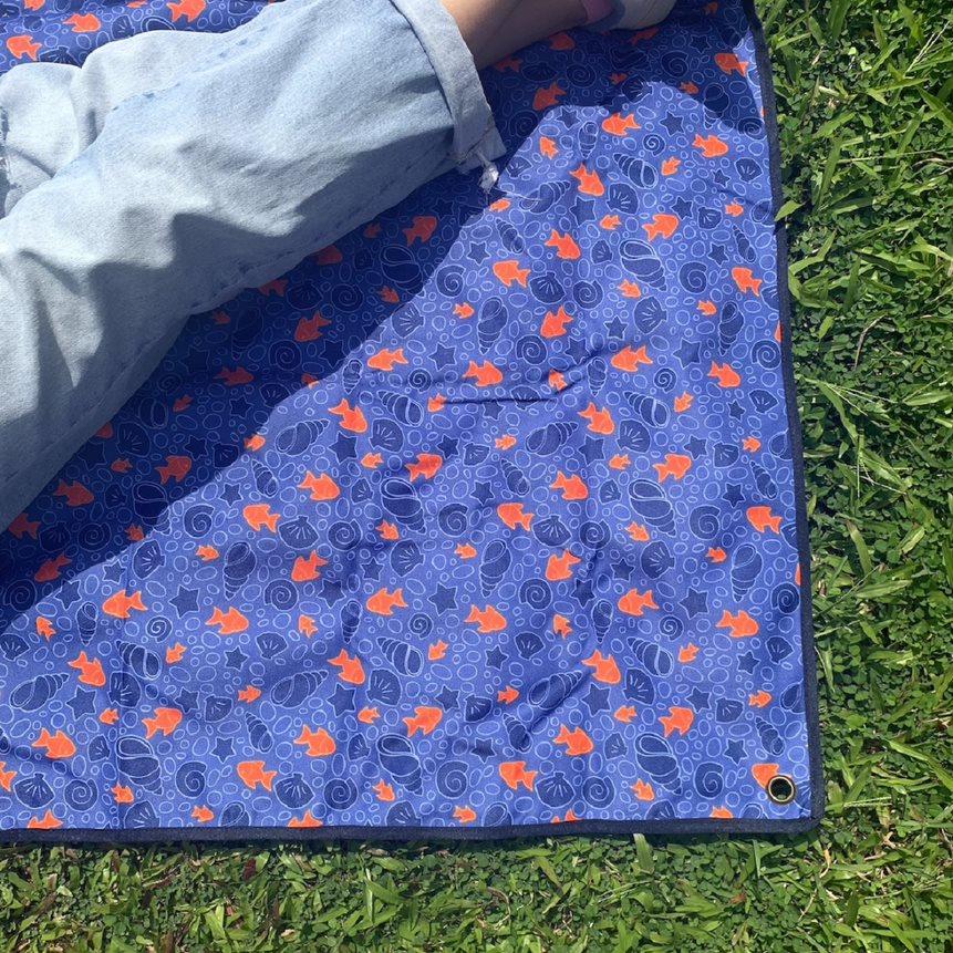 Picnic Mat with Pegs Holder – Ocean Mosaic