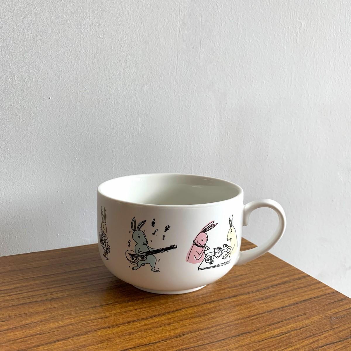 Soup Mug – Rabbits on a Date